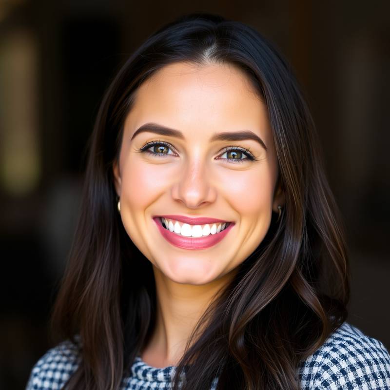Retrato de Sofía González, jefa de marketing de Ojo de Águila, mostrando una sonrisa cálida y segura.
